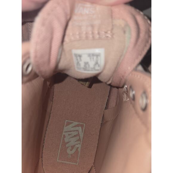 Vans Old Skool Pink Velvet Hi Top with Knotted Bow Men's 9.5 Women's 11 - Picture 7 of 12